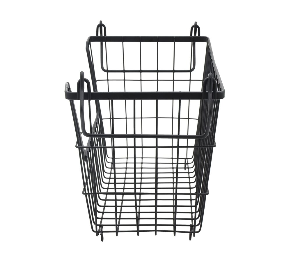 Superior Black Powder Coated Mesh Baskets in Metal Perfect for Wall Hanging Storage in Home Kitchen Storage Crockery Holders - Image 2