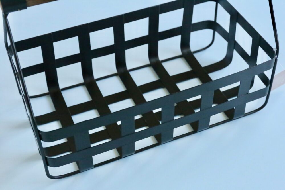 Food Storage Baskets Galvanized Metal Black Powder Coated Finished for Kitchen Utensils Holder and Vegetable Tabletop - Image 9