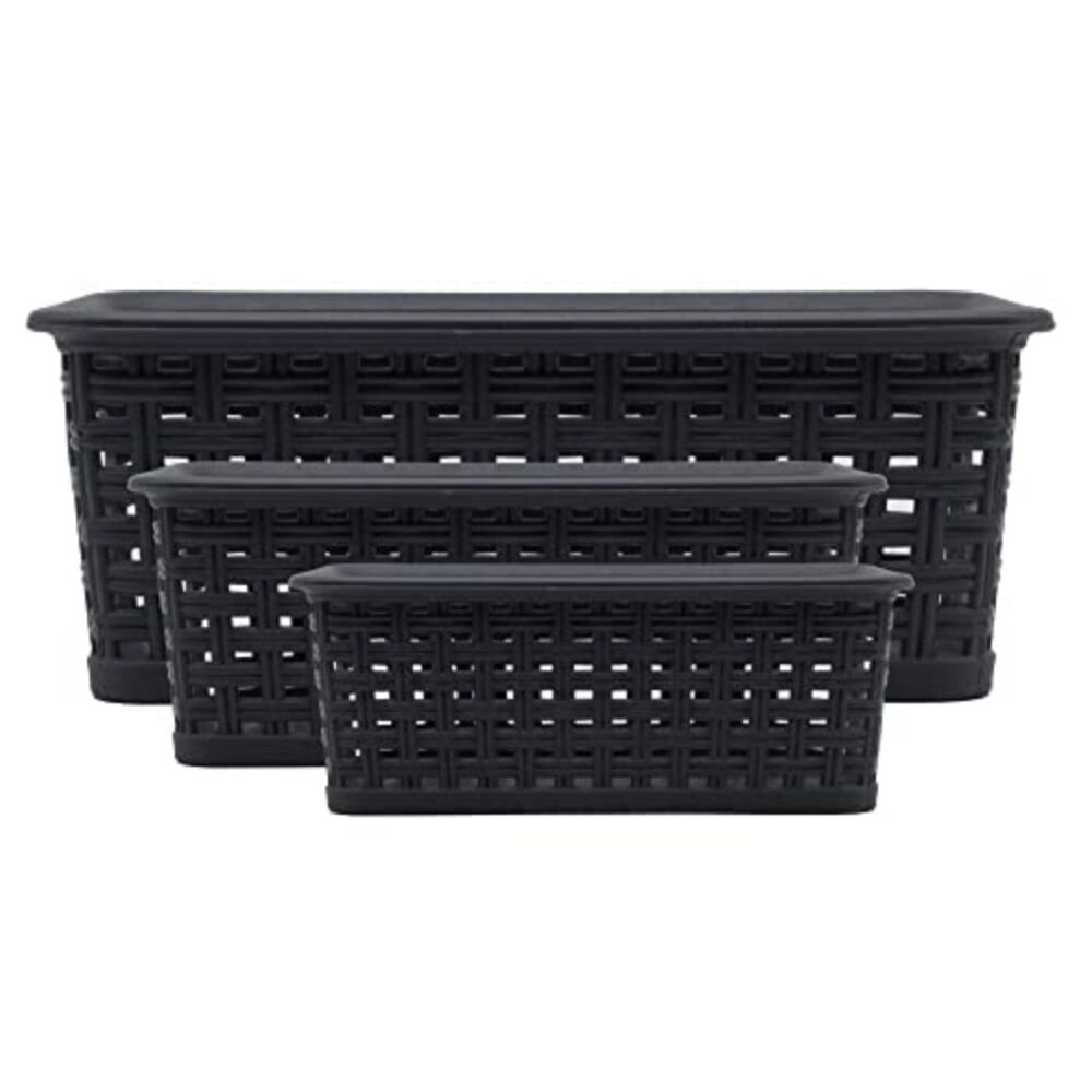 Food Storage Baskets Galvanized Metal Black Powder Coated Finished for Kitchen Utensils Holder and Vegetable Tabletop - Image 4