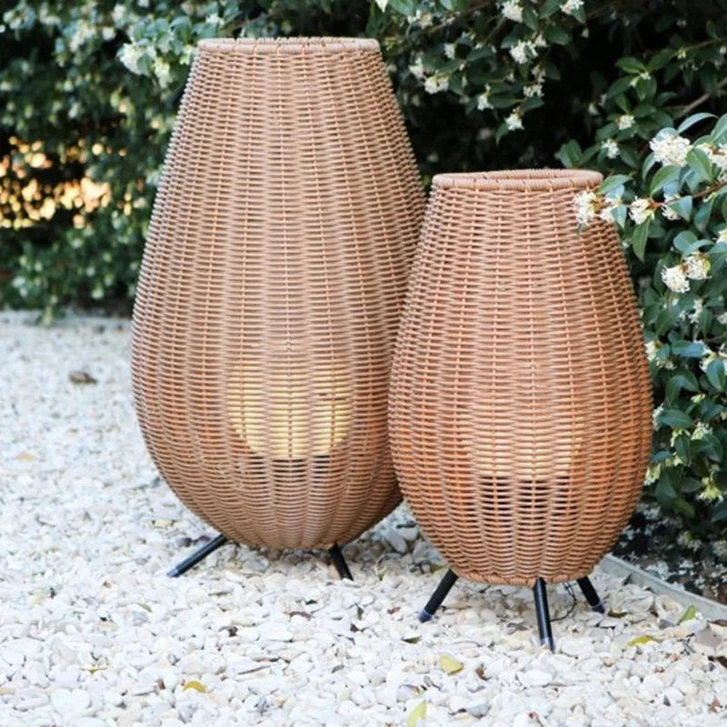 Aesthetic Design Oval Shaped Handmade Bamboo Lamps For Home Decor Floor Hotel And Restaurant Supplies Pure Bamboo Wood Lamp