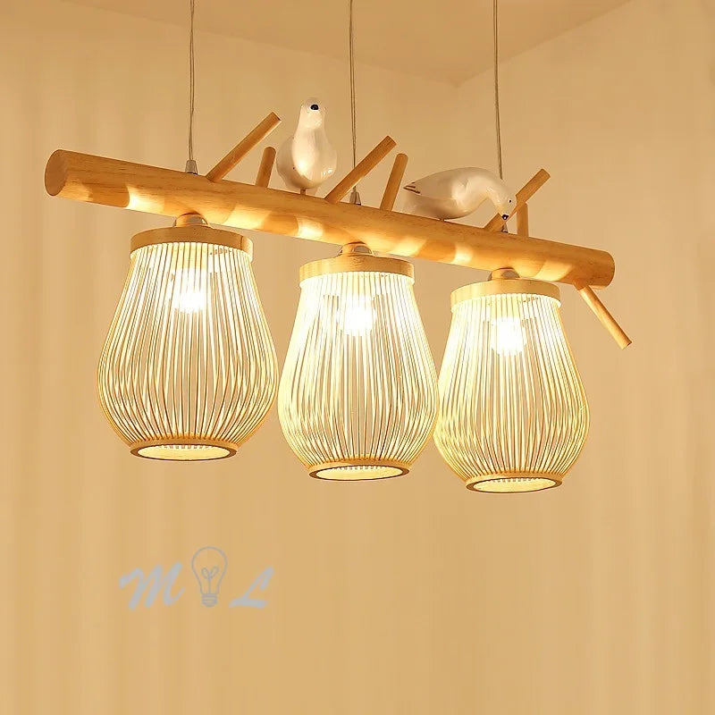 Modern Luxury Cage Designed Handmade Bamboo Lamps For Home Decor Floor Hotel And Restaurant Supplies Pure Bamboo Wood Lamp