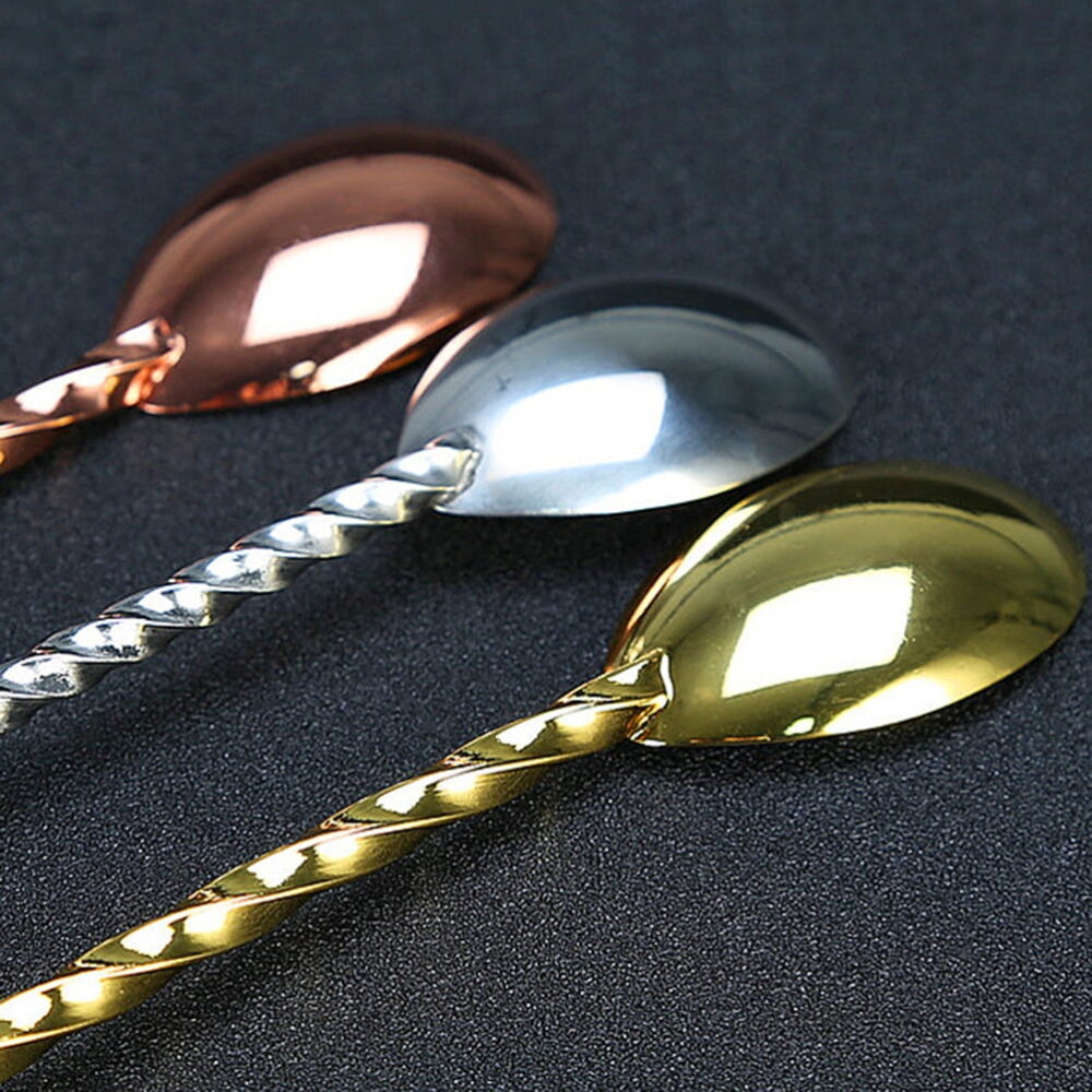 Aesthetic Designed Stainless Steel Cocktail Stirrer Luxury Barware Supplies Cocktail Bar Spoon For Cocktail Stirring Mixing - Image 3