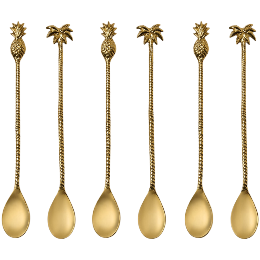 Admirable Gold Polished Stainless Steel Cocktail Stirrer Luxury Barware Supplies Cocktail Bar Spoon For Cocktail Stirring Mixing