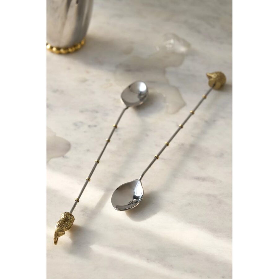 Traditional Design Stainless Steel Cocktail Stirrer Cocktail Spoons For Cocktail Mixing Bar Supplies items Metal Barware Tools