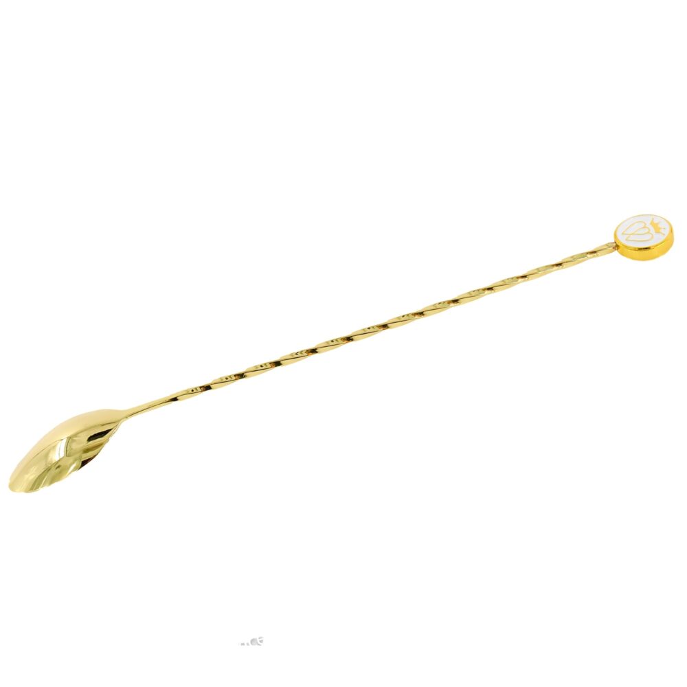 Adorable Gold Polished Stainless Steel Cocktail Stirrer Luxury Barware Supplies Cocktail Bar Spoon For Cocktail Stirring Mixing - Image 2