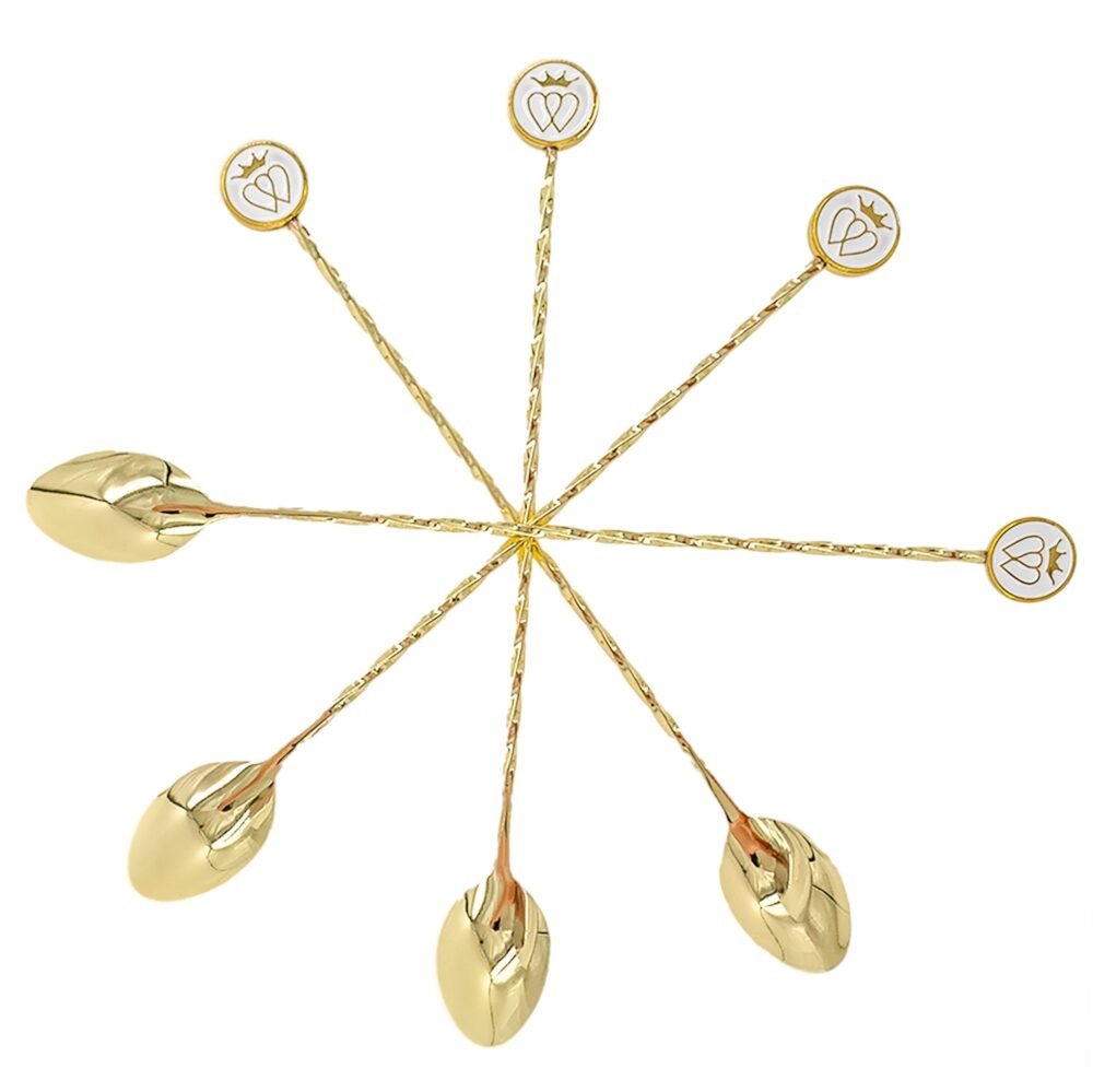 Adorable Gold Polished Stainless Steel Cocktail Stirrer Luxury Barware Supplies Cocktail Bar Spoon For Cocktail Stirring Mixing - Image 6