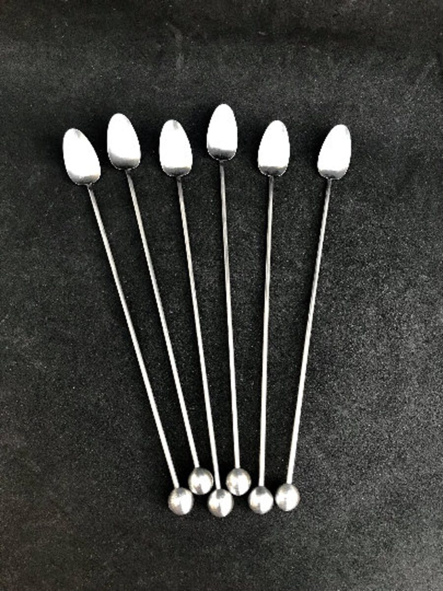 Antique Stainless Steel Cocktail Stirrer Silver Polished Cocktail Spoons For Cocktail Mixing Bar Supplies items Barware Tool