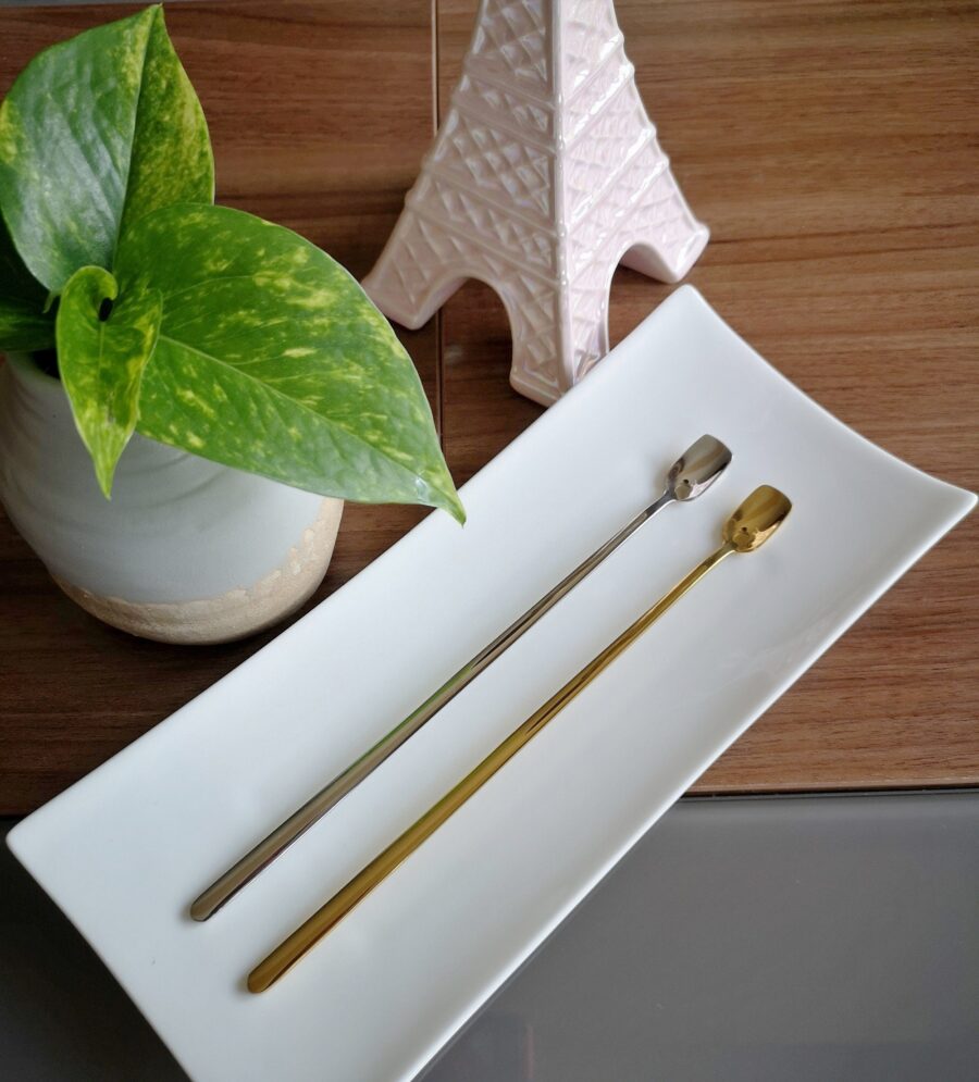 Aesthetic Gold Polish Stainless Steel Cocktail Stirrer Luxury Barware Supplies Cocktail Bar Spoon For Cocktail Stirring Mixing