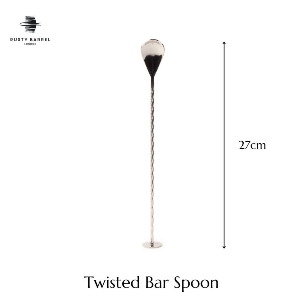 Glossy Silver Polished Stainless Steel Cocktail Stirrer Luxury Barware Supplies Cocktail Bar Spoon For Cocktail Stirring Mixing - Image 6