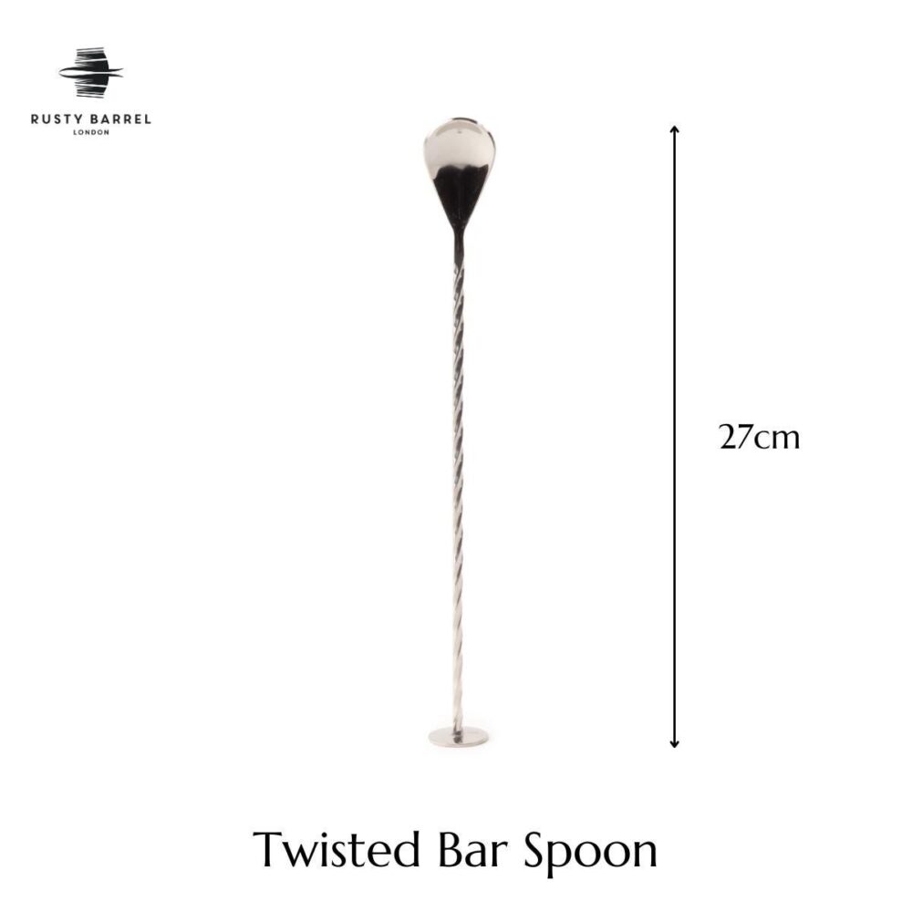 Glossy Silver Polished Stainless Steel Cocktail Stirrer Luxury Barware Supplies Cocktail Bar Spoon For Cocktail Stirring Mixing - Image 3