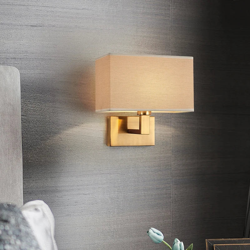 Fabulous Cotton Fabric Wall Mounted Lamp With Metal Frame For Indoor Home Hotel Restaurant Decoration Luxury Home Decor Supply