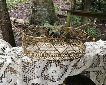 Gold Plated Metal Basket in Premium Quality With Stylish Design Perfect for Living Room and Kitchen Food Storage Rack