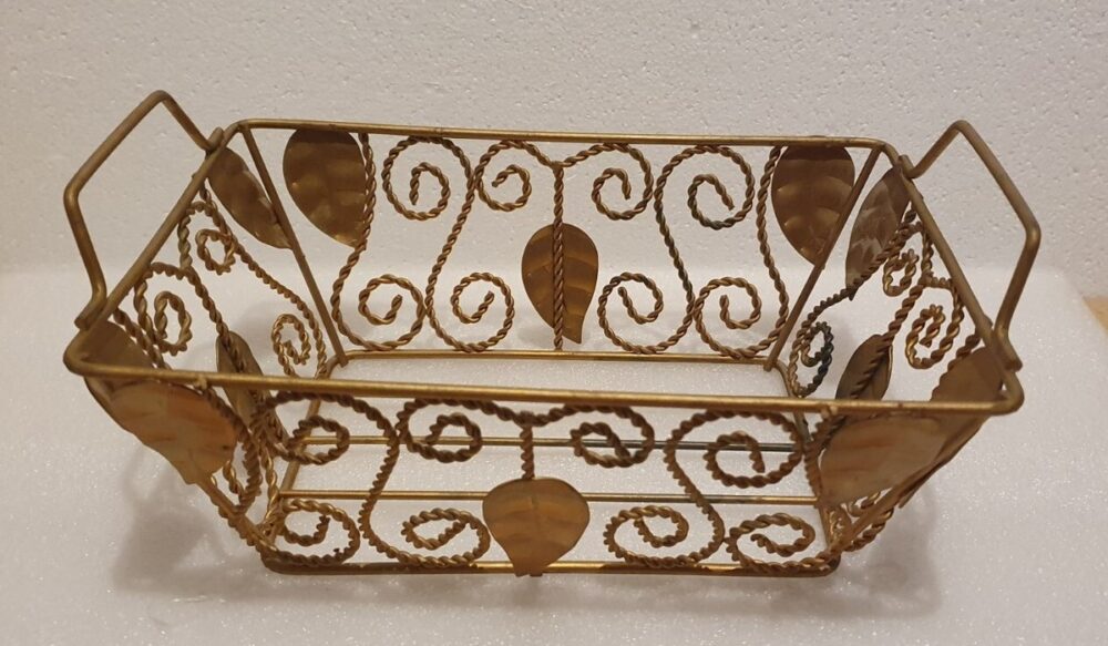 Gold Plated Metal Basket in Premium Quality With Stylish Design Perfect for Living Room and Kitchen Food Storage Rack - Image 5