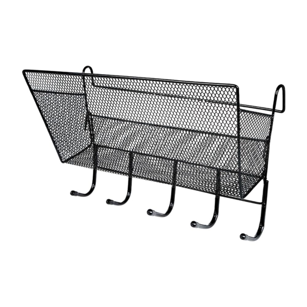 Classic Rectangle Shape Wall Mounted Basket in Metal with Red Coated Finished Perfect for Home Decorative Storage Solution - Image 2