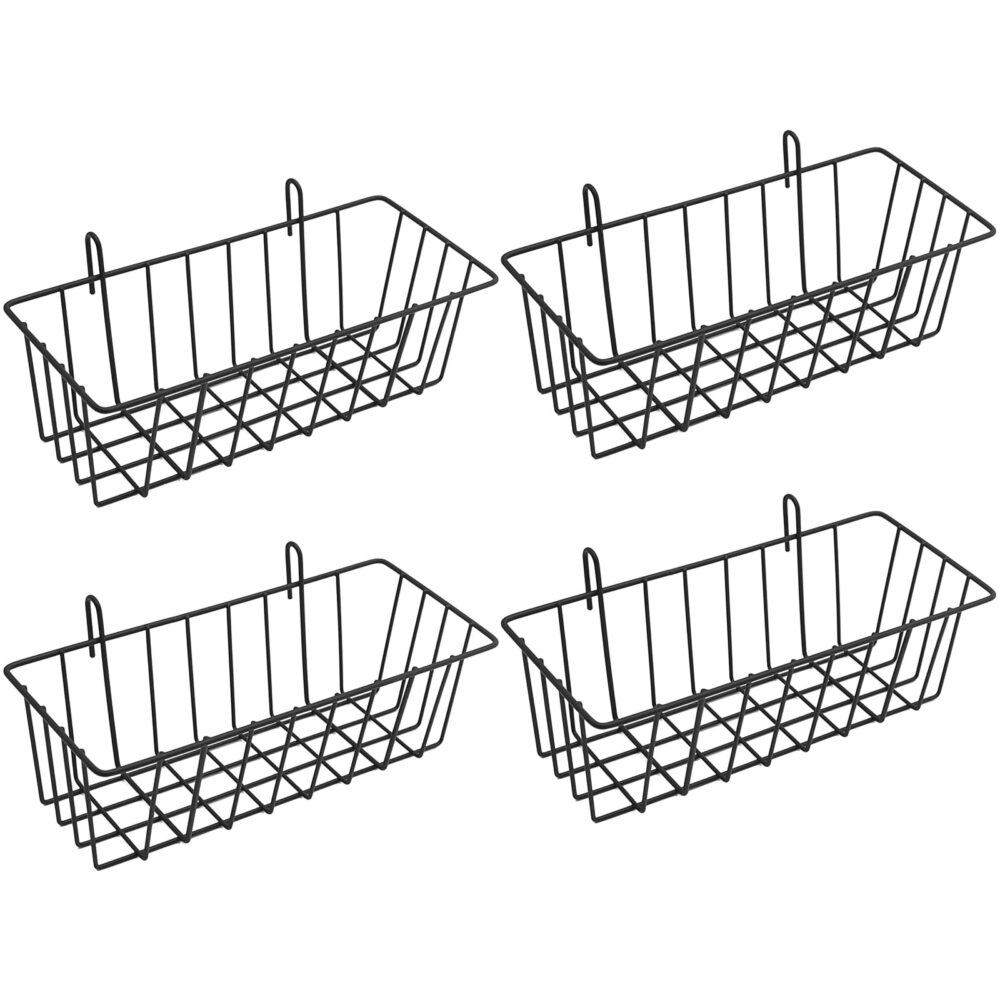 Set of 2 Wall Mounted Storage Baskets in Metal Iron Latest Design Perfect for Stylish Home and Kitchenware Use - Image 6
