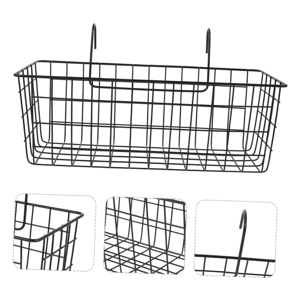 Set of 2 Wall Mounted Storage Baskets in Metal Iron Latest Design Perfect for Stylish Home and Kitchenware Use - Image 3