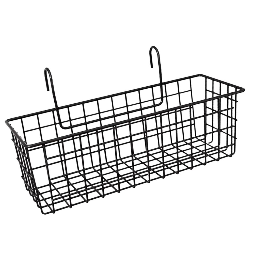 Set of 2 Wall Mounted Storage Baskets in Metal Iron Latest Design Perfect for Stylish Home and Kitchenware Use