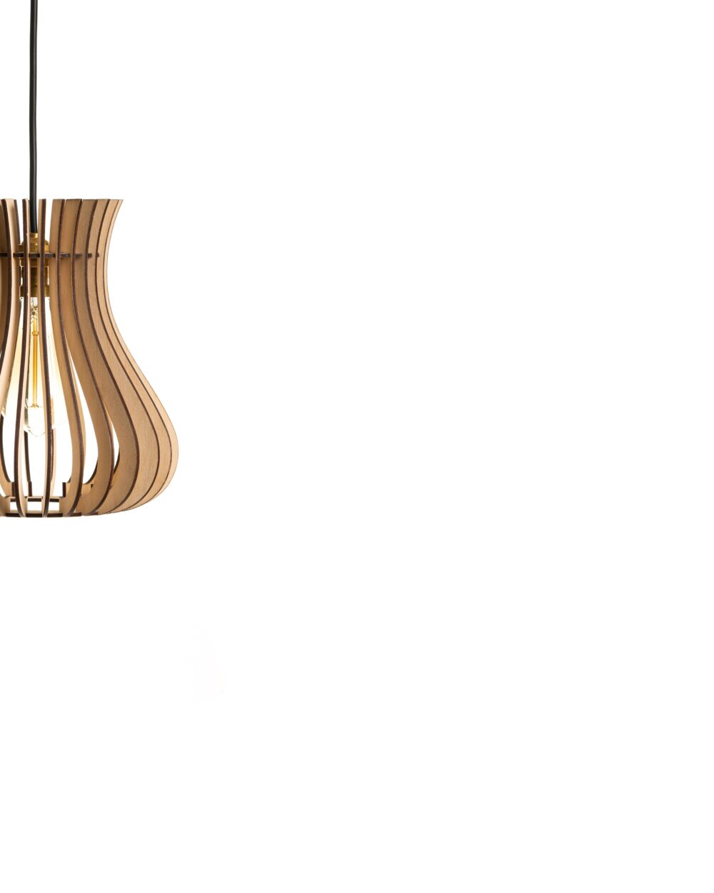 Stylished Handmade Hanging Cage Design Wooden Lamps For Home Decor Floor Hotel And Restaurant Supplies Pure Wood Ceiling Lamp - Image 6