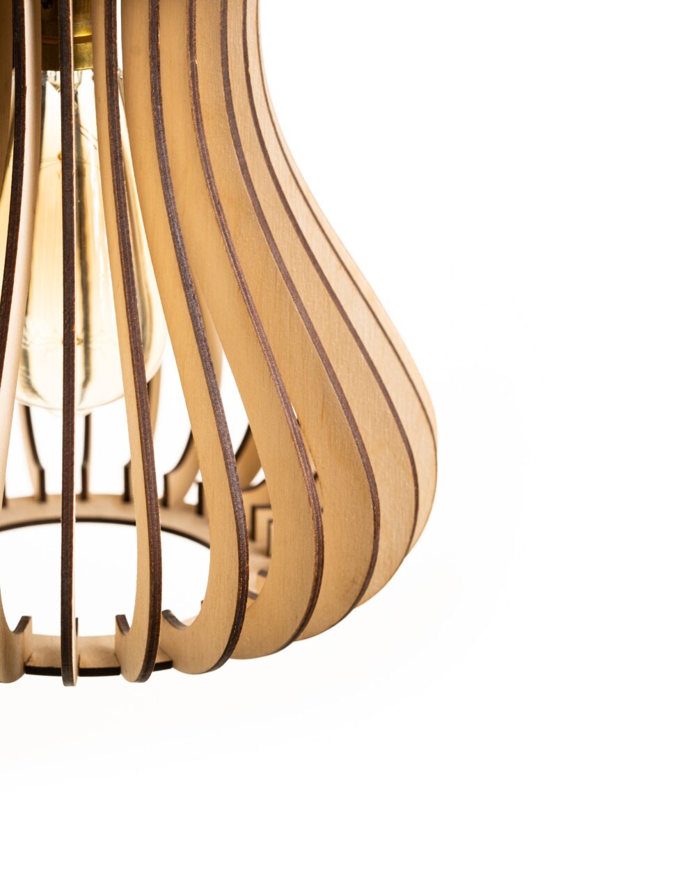 Stylished Handmade Hanging Cage Design Wooden Lamps For Home Decor Floor Hotel And Restaurant Supplies Pure Wood Ceiling Lamp - Image 2
