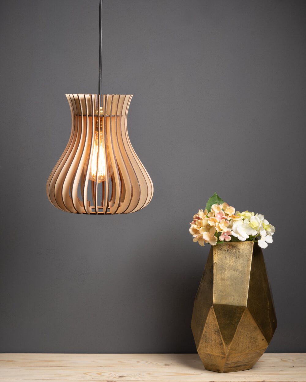 Stylished Handmade Hanging Cage Design Wooden Lamps For Home Decor Floor Hotel And Restaurant Supplies Pure Wood Ceiling Lamp - Image 5