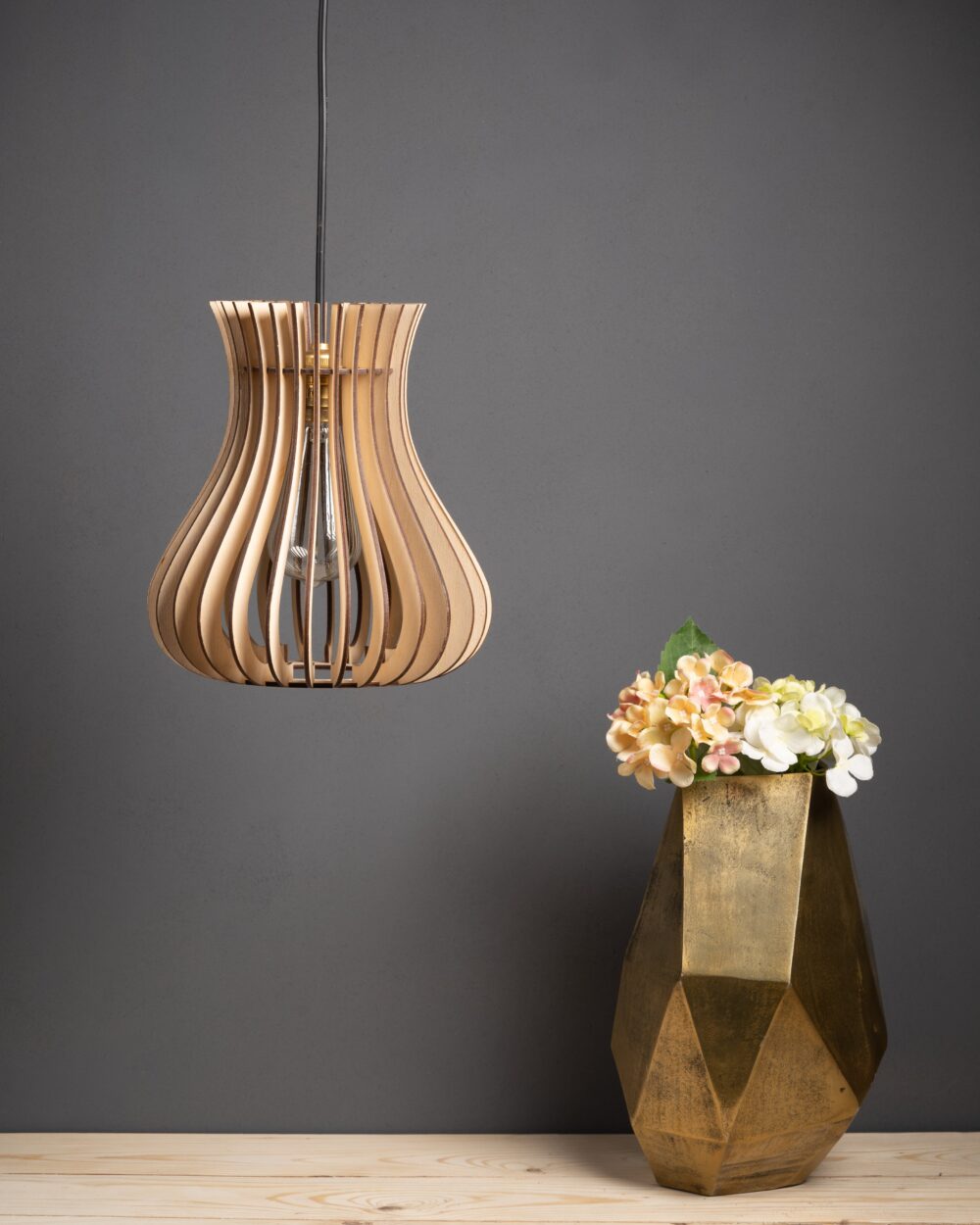 Stylished Handmade Hanging Cage Design Wooden Lamps For Home Decor Floor Hotel And Restaurant Supplies Pure Wood Ceiling Lamp - Image 3