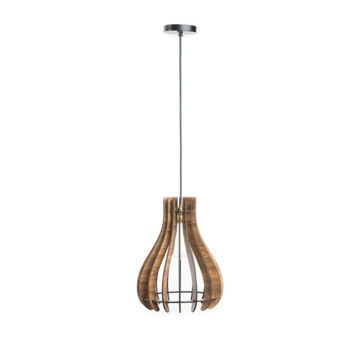 Handcrafted Wooden Ceiling Lamp Long Oval Made Mango Acacia Bamboo Wood for Home Hotel Restaurant Bedroom Living Decorations