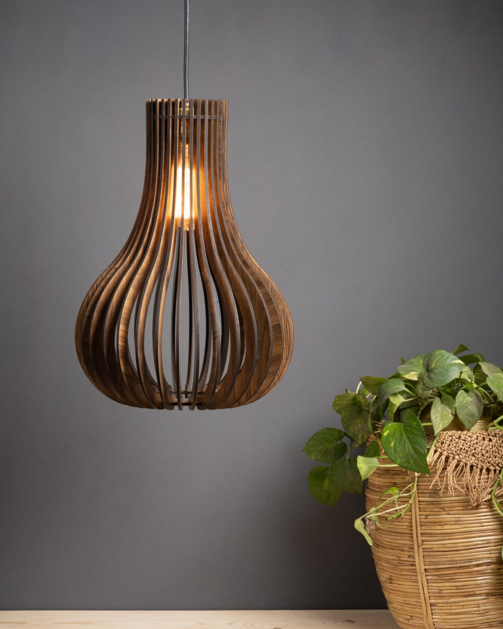 Amazing Handmade Wooden Lamp Made With Mango Acacia Bamboo Wood For Home Office Hotel Restaurant Bedroom Living Decorations - Image 2