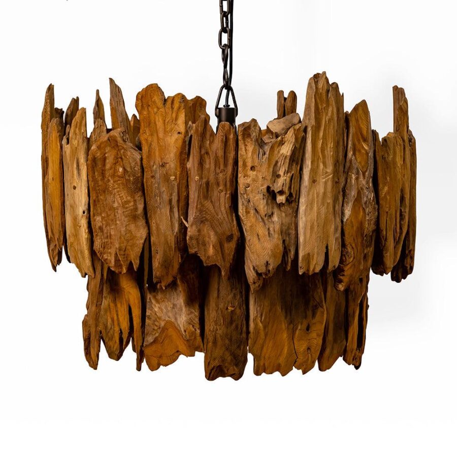 Sculpture Design Handmade Wooden Lamps For Home Decor Floor Hotel And Restaurant Supplies Hanging Wood Lamps Luxury Decor Items