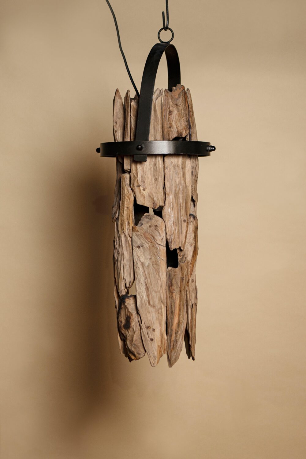 Cilynderal Handmade Wooden Lamp Made With Mango Acacia Bamboo Wood For Home Office Hotel Restaurant Bedroom Living Decorations - Image 2