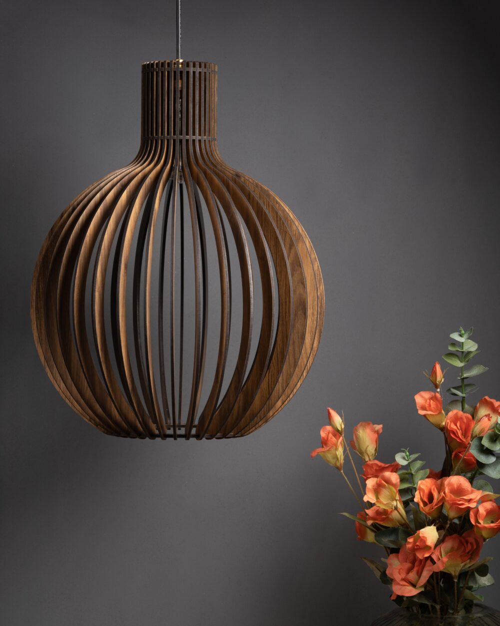 Hanging Cage Design Handmade Wood Lamps For Home Decor Floor Hotel And Restaurant Supplies Hanging Wood Lamps Luxury Decor Items - Image 3