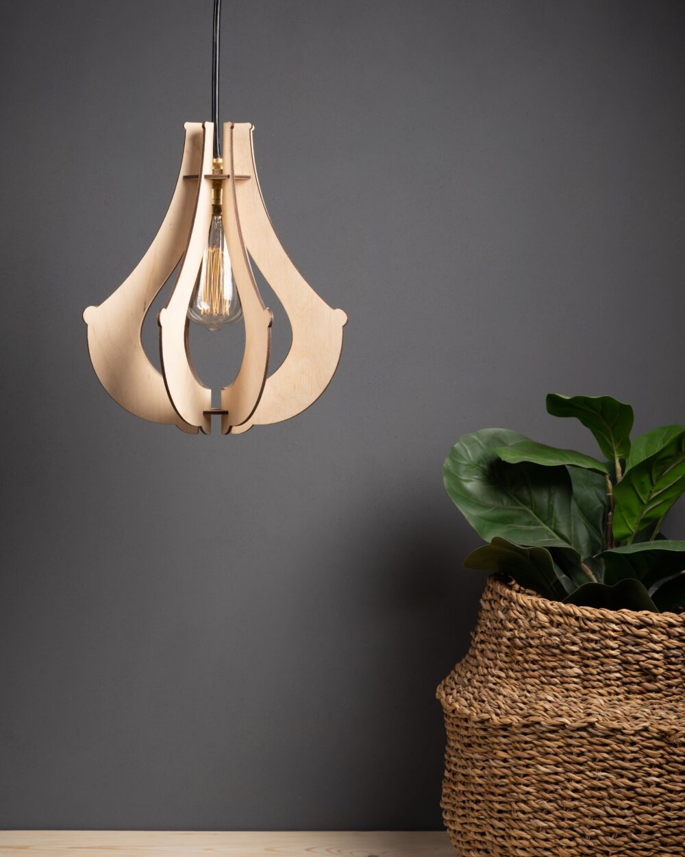 Stunning Design Handmade Wooden Lamps For Home Decor Floor Hotel And Restaurant Supplies Hanging Wood Lamps Luxury Decor Items - Image 5
