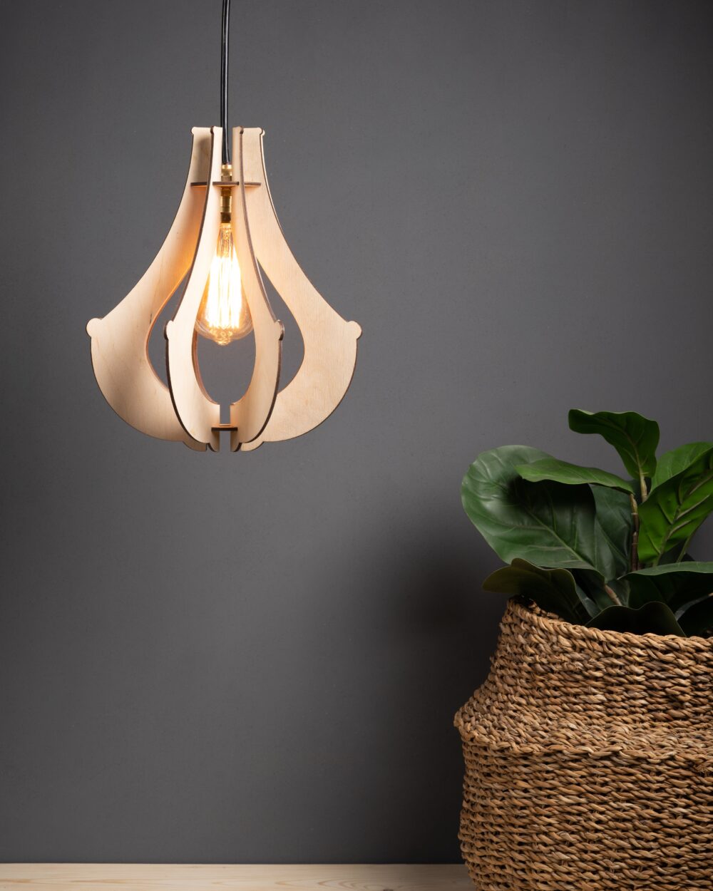 Stunning Design Handmade Wooden Lamps For Home Decor Floor Hotel And Restaurant Supplies Hanging Wood Lamps Luxury Decor Items - Image 6