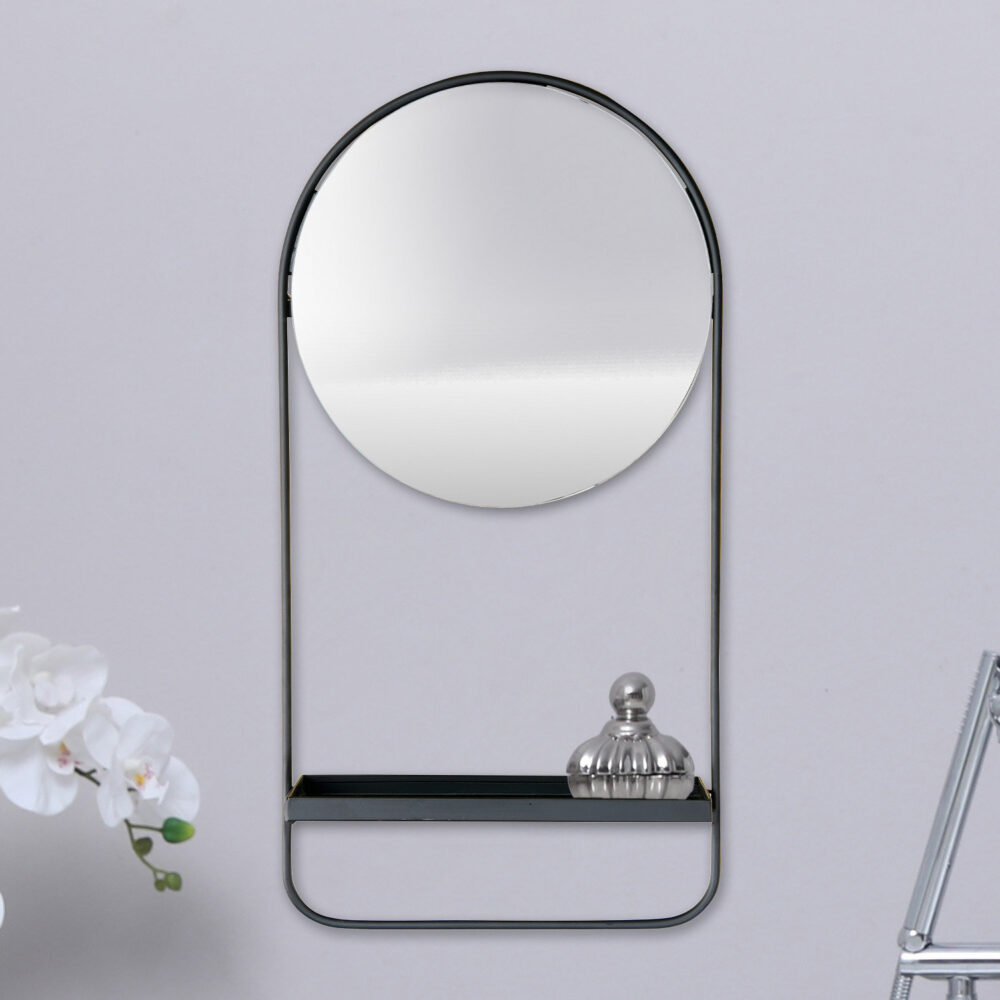 New Elegent Look Metal Silver Metal Wall Mirror for Home and Living Room Bathroom Bedroom Office Decor Luxury Gifts Items