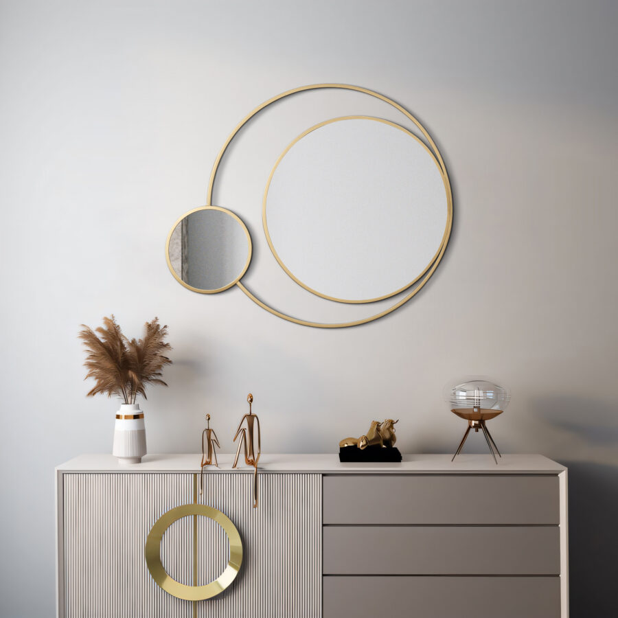 New Attractive Design Silver Metal Wall Mirror for Home Decor Room Decor Living Decor Silver Meta Wall Mirror Luxury Gift Items