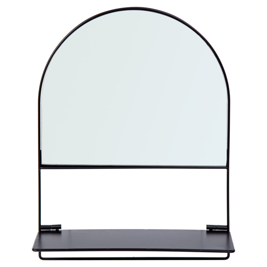 Glorious Silver Metal Wall Mirror With Foldable Rack for Home Decor Room Decor Living Office Decor Wall Mirror Luxury Gift Items