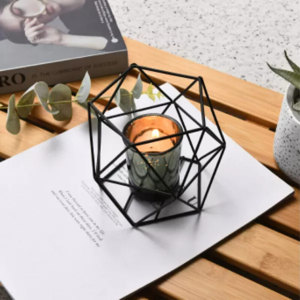 Unique Hexagonal Shape Candle Holders Candle Jars Stand Lanterns Candle Holders for Home Decor Garden Room Decor Luxury Items - Image 3