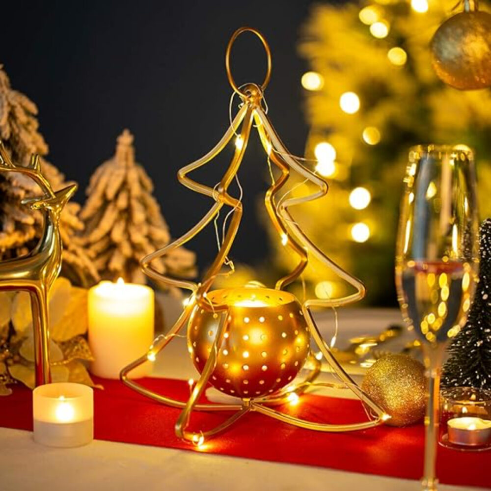 Unique  Laser Cut Curved Candle Holders Candle Jars Stand Lanterns Metal Holders for Home Decor Garden Room Decor Luxury Items - Image 2