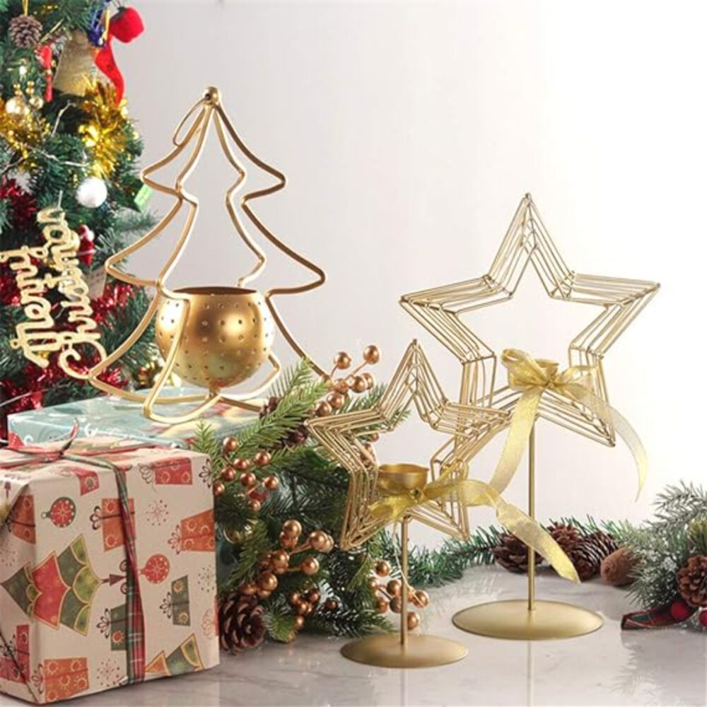 Unique  Laser Cut Curved Candle Holders Candle Jars Stand Lanterns Metal Holders for Home Decor Garden Room Decor Luxury Items - Image 4